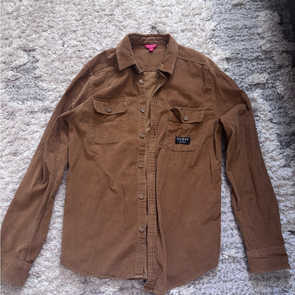 Guess Tan Corduroy Shirt